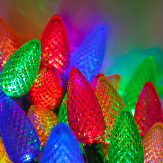 C9 Multicolor Christmas Lights Set of 25, 17 Ft, Multi Colored Christmas Lights Outdoor C9 LED Christmas Lights Multicolor C9 Christmas Lights Party Multicolor LED Christmas Lights